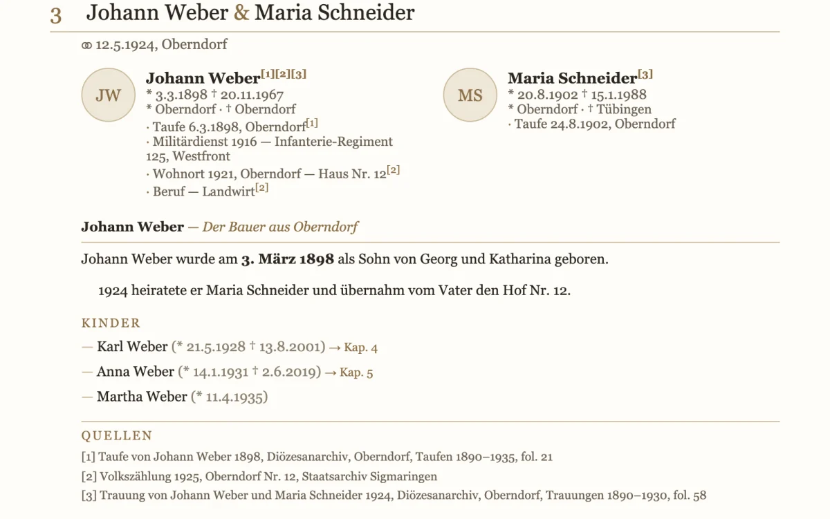 Das Familienbuch in der Strom-App