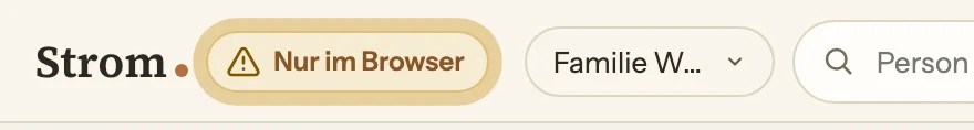 „Nur im Browser“ oben: Änderungen, die noch in keiner Datei sind